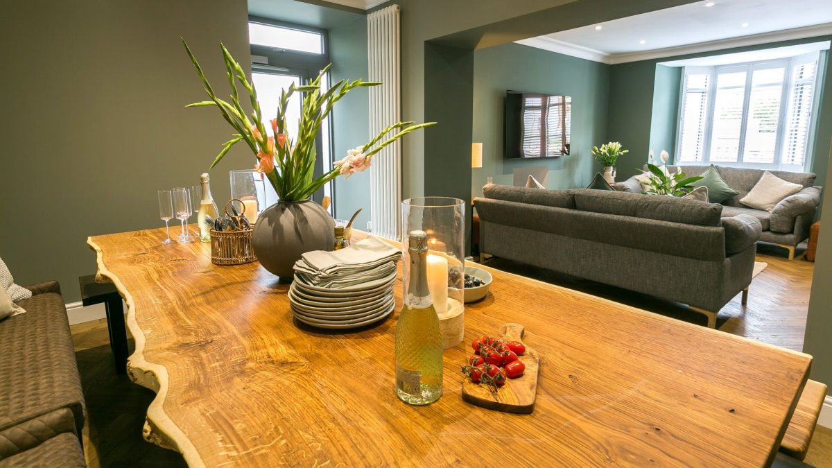 dinning table and sofa area at Mount Pleasant